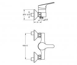 Ideal Standard Slimline 2 Shower tap - 2