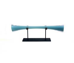 SkLO pull rod object new blue w/ horiz table stand dark oxidized - 1