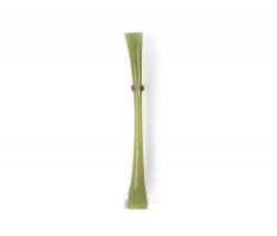 SkLO pull rod wallpiece pea green w/ vertical wall mount dark oxidized - 1