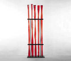 SkLO rod object 5 red w/vertical stand dark oxidized - 1