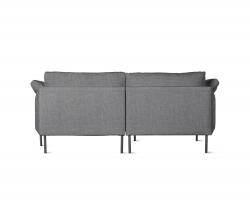 Design Within Reach Camber Compact Sectional с обивкой из ткани, Left, Onyx Legs - 2