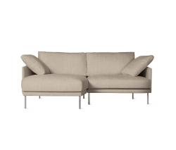 Design Within Reach Camber Compact Sectional с обивкой из ткани, Left, стальные ножки - 1