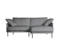 Design Within Reach Camber Compact Sectional с обивкой из ткани, Right, Onyx Legs - 1