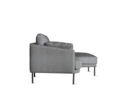 Design Within Reach Camber Compact Sectional с обивкой из ткани, Right, Onyx Legs - 3