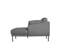 Design Within Reach Camber Compact Sectional с обивкой из ткани, Right, Onyx Legs - 4