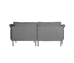 Design Within Reach Camber Compact Sectional с обивкой из ткани, Right, Onyx Legs - 5