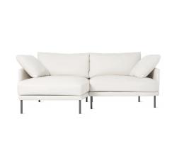 Design Within Reach Camber Compact Sectional в коже, Left, Onyx Legs - 1