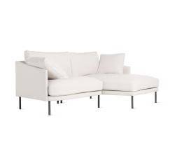 Design Within Reach Camber Compact Sectional в коже, Right, Onyx Legs - 2