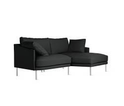 Design Within Reach Camber Compact Sectional в коже, Right, стальные ножки - 2