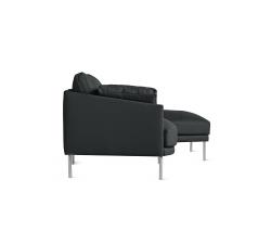 Design Within Reach Camber Compact Sectional в коже, Right, стальные ножки - 3