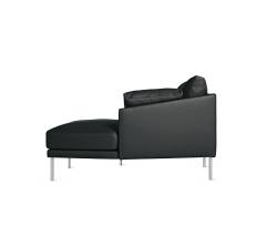Design Within Reach Camber Compact Sectional в коже, Right, стальные ножки - 4