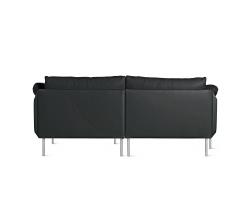 Design Within Reach Camber Compact Sectional в коже, Right, стальные ножки - 5