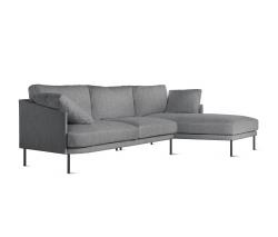 Design Within Reach Camber Full Sectional с обивкой из ткани, Right, Onyx Legs - 2