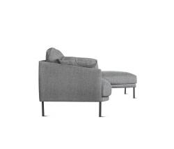 Design Within Reach Camber Full Sectional с обивкой из ткани, Right, Onyx Legs - 3