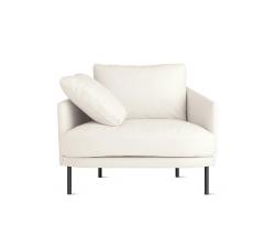 Изображение продукта Design Within Reach Camber кресло с подлокотниками в коже, Onyx Legs