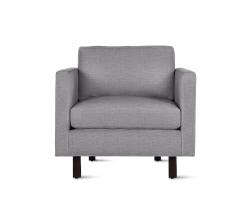 Изображение продукта Design Within Reach Goodland кресло с подлокотниками с обивкой из ткани, Walnut Legs