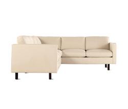 Design Within Reach Goodland Large Sectional в коже, Left, Walnut Legs - 2