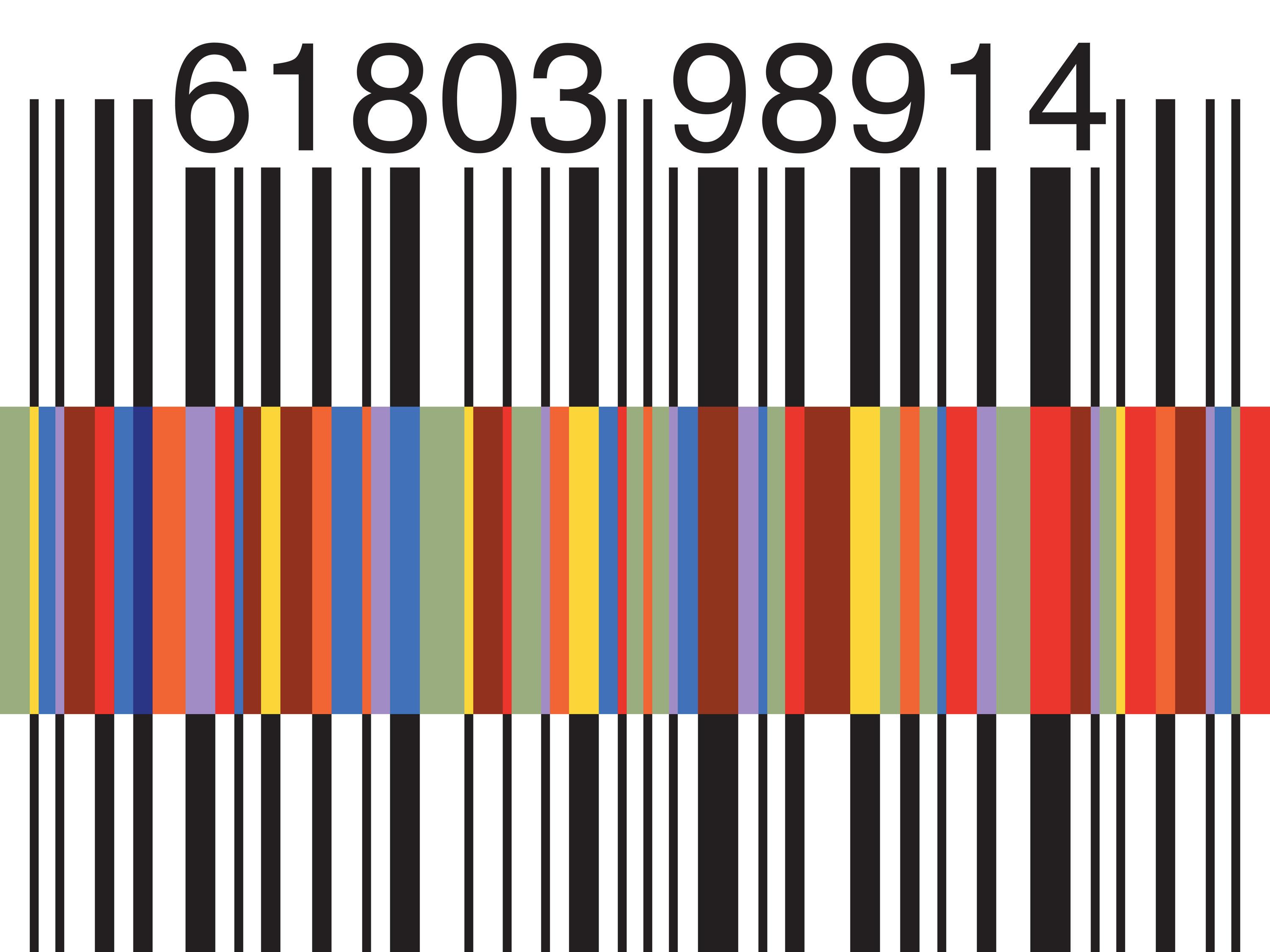Баркод дизайн. Colorful Barcode.