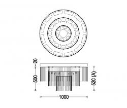 Willowlamp 3-Tier - 1000 - ceiling mounted - 4