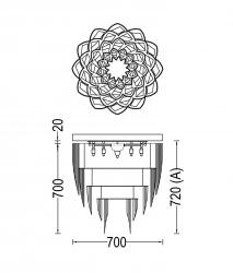 Willowlamp Protea - 700 - ceiling mounted - 3