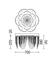 Willowlamp Rose - 700 - suspended | option straight/looped - 5