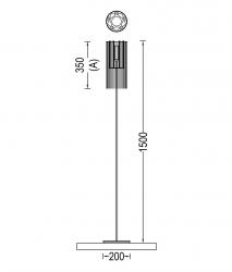 Willowlamp Circular Cropped 150 Standing Lamp - 4