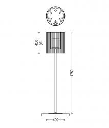 Willowlamp Circular Cropped 400 Standing Lamp - 5