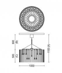 Willowlamp Ngoma Drum - 1000 - suspended - 2