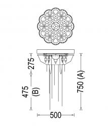 Willowlamp Flower of Life - 500 - ceiling mounted - 7