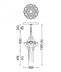 Willowlamp Flower of Life - 500 - suspended - 9