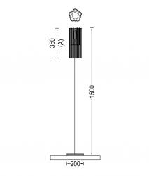 Willowlamp Scalloped Cropped 150 Standing Lamp - 4