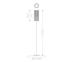 Willowlamp Scalloped Cropped 150 Standing Lamp - 3