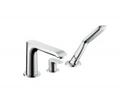 Изображение продукта Hansgrohe Metris 3-Hole Rim-Mounted Bath Mixer