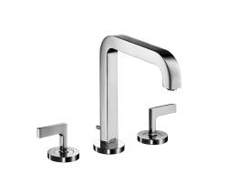 Изображение продукта Hansgrohe Axor Citterio 3-Hole Basin Mixer with lever handles and spout 205mm DN15