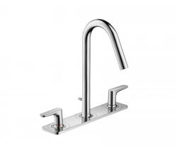 Hansgrohe Axor Citterio M 3-Hole Basin Mixer with plate DN15 - 1