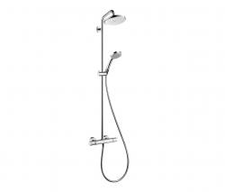 Hansgrohe Croma 220 Showerpipe EcoSmart with shower arm 400 mm swivelling DN15 - 1