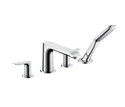 Изображение продукта Hansgrohe Metris 4-Hole Rim-Mounted Bath Mixer DN15