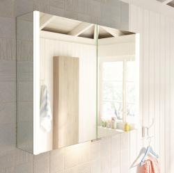 burgbad Bel | Mirror cabinet with vertical LED-lighting and indirect lighting of умывальная раковина - 1