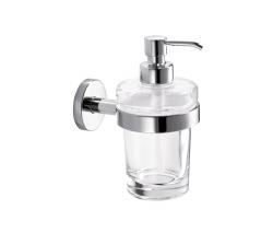 Inda Gealuna Wall-mounted дозатор жидкого мыла with extra clear transparent glass container and chrome-plated brass pump - 1