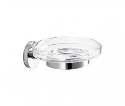 Inda Gealuna Wall-mounted soap holder with extra clear transparent glass dish - 1