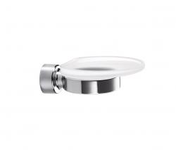 Inda H2O Wall-mounted soap holder with satined glass dish - 1