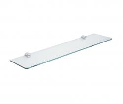 Inda Hotellerie Tempered crystal shelf, 6 mm glass, with brackets - 1