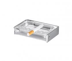 Inda Hotellerie Wall-mounted ashtray, with extra clear transparent glass dish - 1