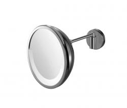 Inda Hotellerie Wall-mounted зеркало для бритья, jointed arm, 23 cm Ø mirror, fluorescent lamp included - 1