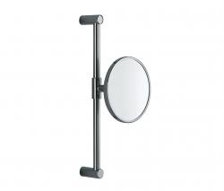 Изображение продукта Inda Hotellerie Wall-mounted зеркало для бритья on slide rail bar, 18 cm Ø mirror