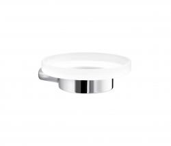 Inda Mito Wall-mounted soap holder with satined glass dish - 1