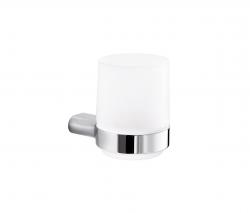 Inda Mito Wall-mounted tumbler holder with satined glass tumbler - 1