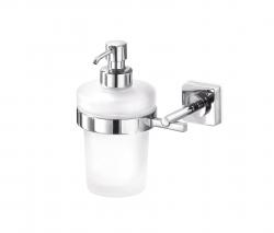 Изображение продукта Inda Quadro Wall-mounted дозатор жидкого мыла with satined glass container and chrome-plated brass pump