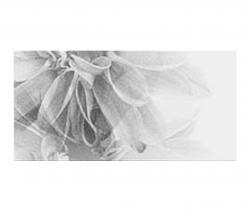 Floor Gres Black and White Slim/4 Decoro Fiore white - 3