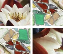 tela-design teal 100 - splitting images & kaleidoblossoms - 1